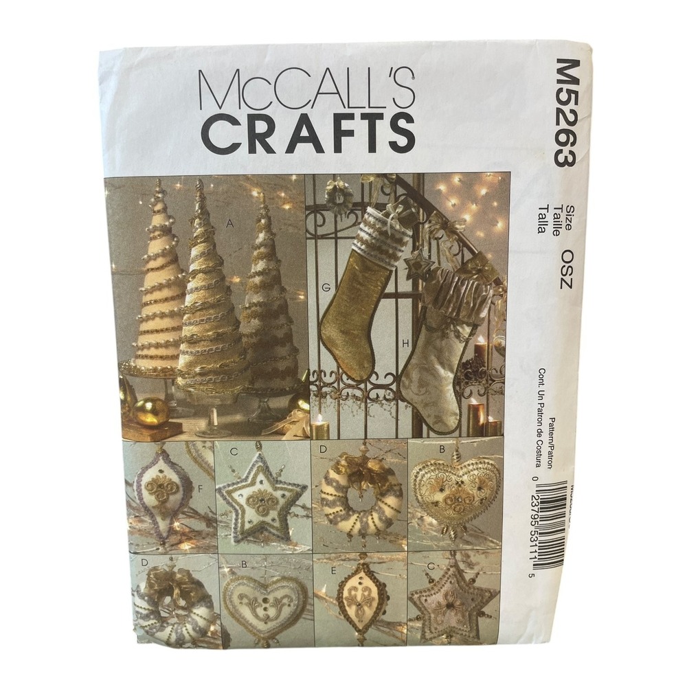 McCALL'S M5263 Christmas Decor Ornaments & Stockings OSZ
